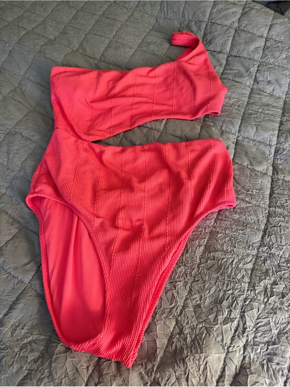 Aerie One Piece Cut Out Hot Pink Swimsuit Womens Large